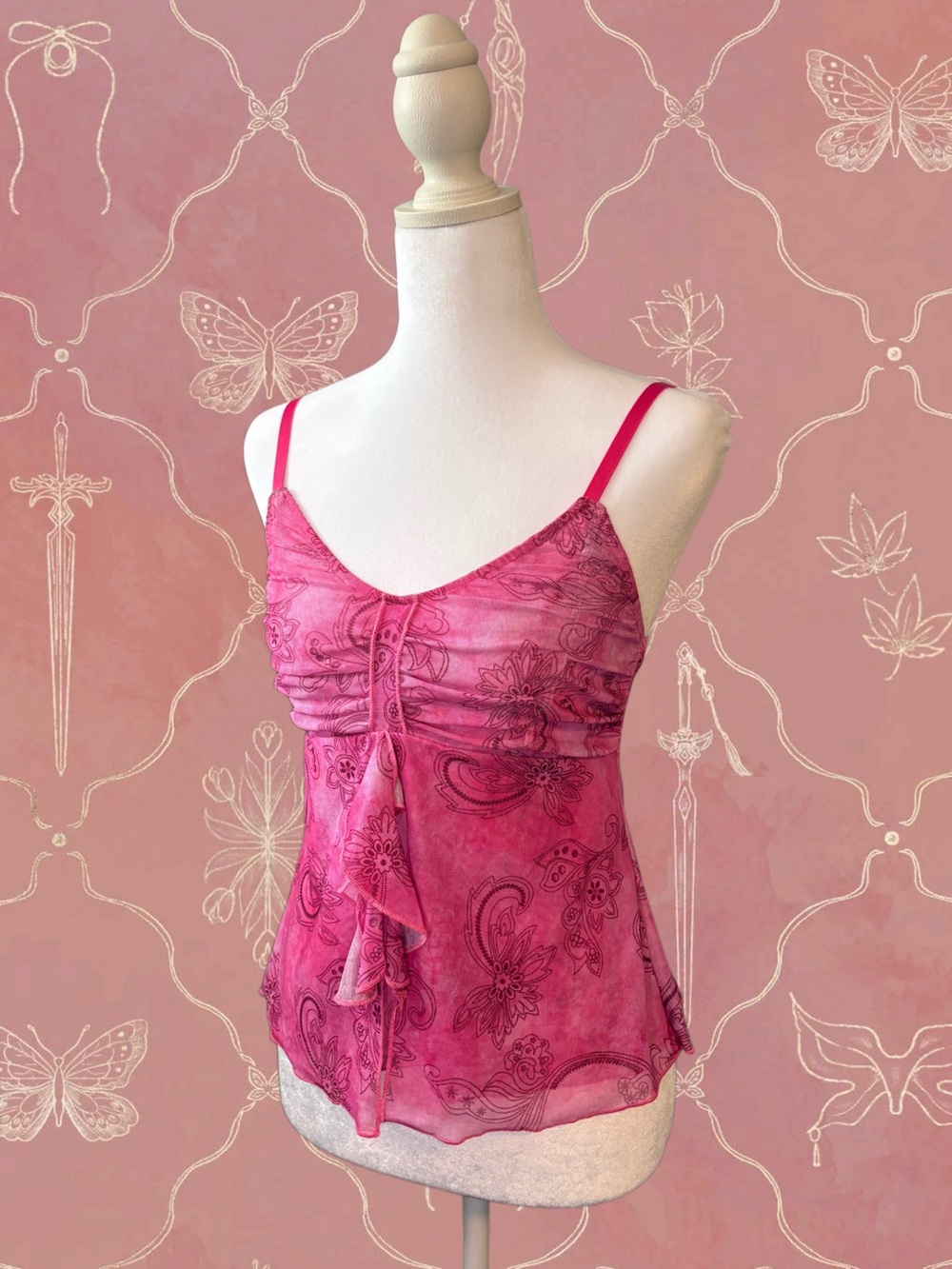 Paisley Ruffle Cami - Picture 3 of 3